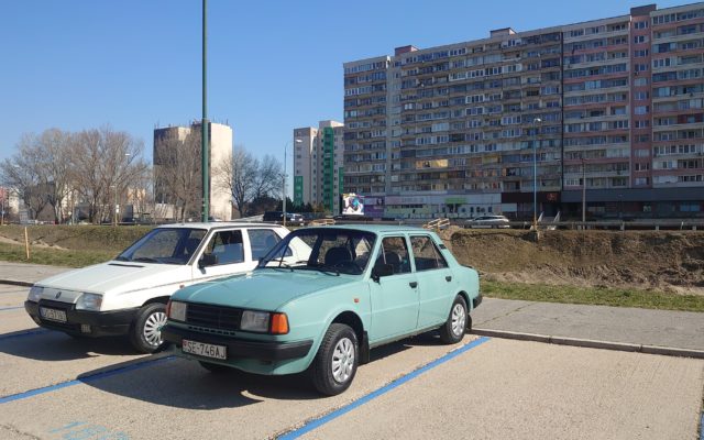 Postcommunist tour in old Škoda car